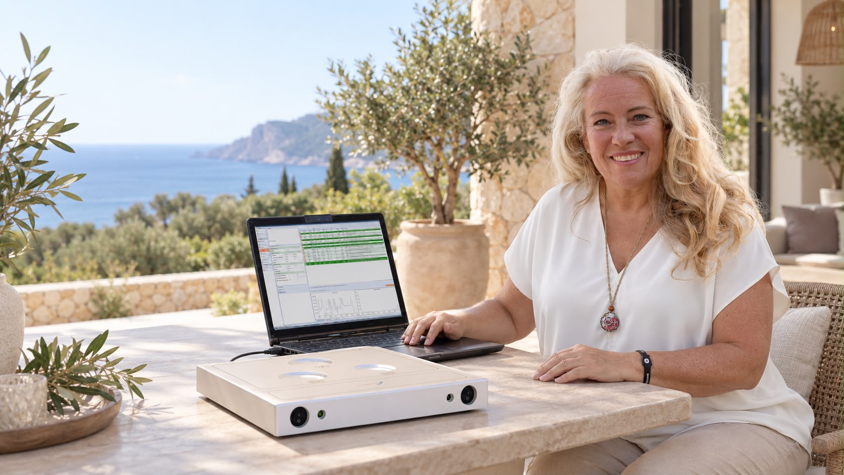 Christiane Brand bei der Arbeit mit TimeWaver und InnerField Analytics
